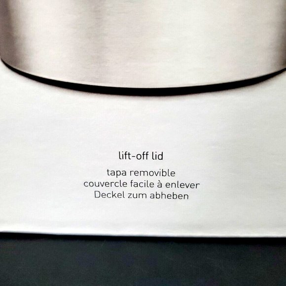 Simplehuman 1.5 Liter / 0.4 Gallon Mini Countertop Trash Can, Brushed Stainless - Picture 5 of 12